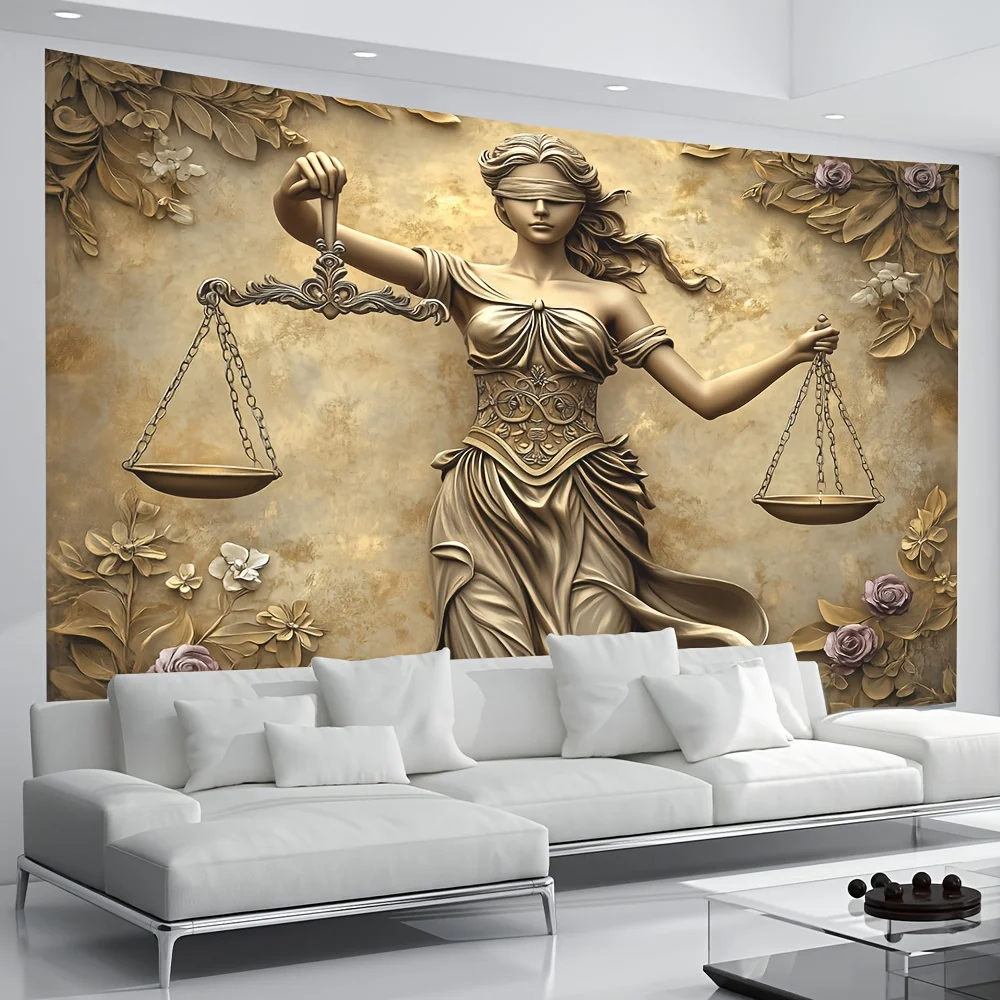 Justice Goddess Tapestry - Modern Wall Art for Home Styling, Perfect for Living Rooms and Bedrooms, Unique Design