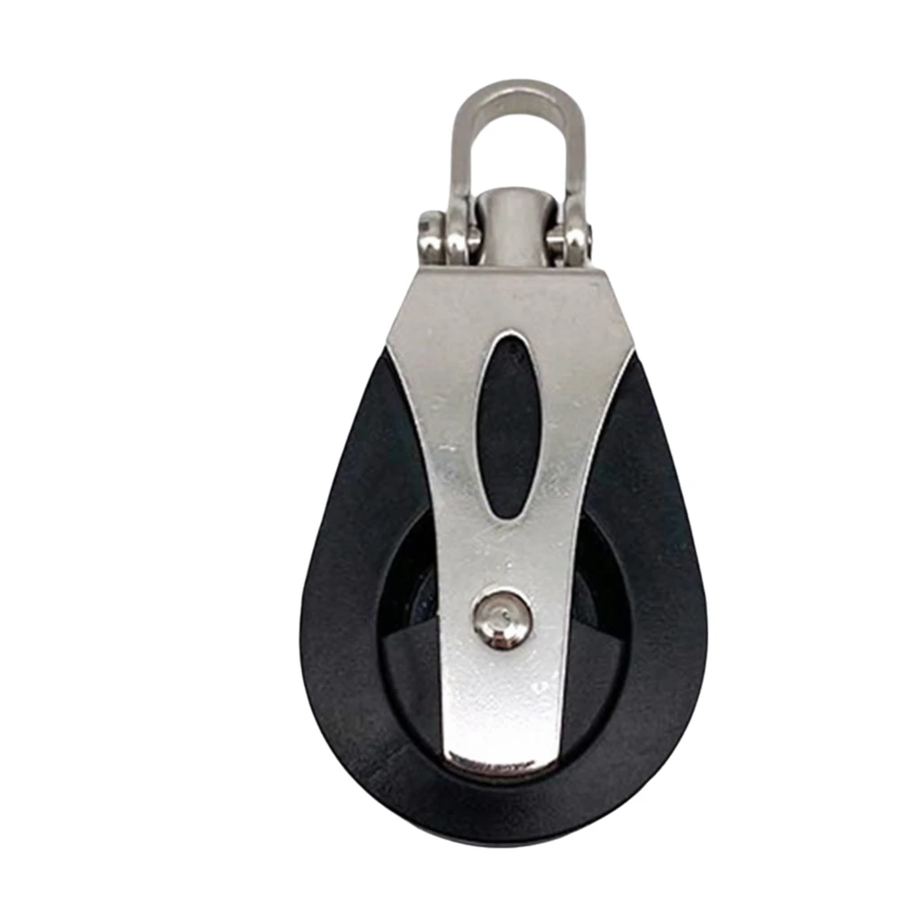 Stainless Steel Pulley Nylon Sailboat Plain Bearing Sheave Block Marine Rope Runner Boat Accessory