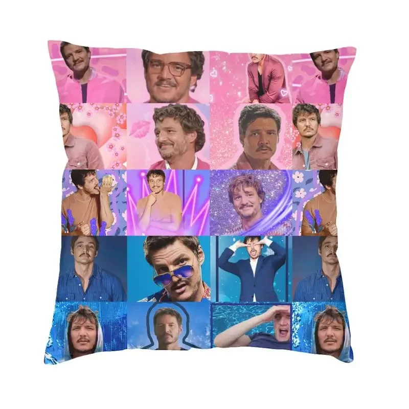 Fashion Pedro Pascal Bisexual Pride Flag Square Throw Pillow Case Home Decor 3D Double-sided Print Cushion Cover for Car