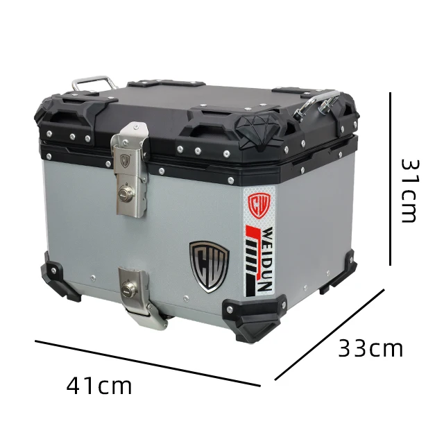 

WEIDUN Aluminium Alloy Material Waterproof with Lining 45L Large Capacity Tail Case Electric Bike Motor Top Box Motorcycle Trunk