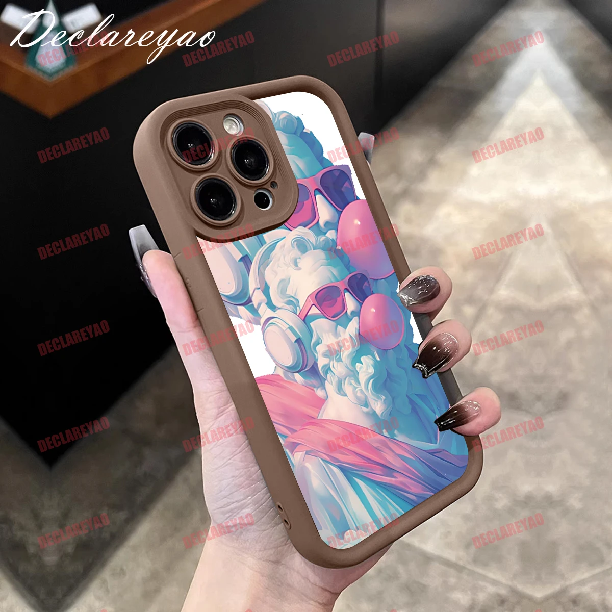 DECLAREYAO حافظة رفيعة خفيفة ناعمة من البولي يوريثان الحراري غير اللامع لهاتف Realme 20 Pro 30 P1 50A Note C21Y 8 N55 N65 C12 Narzo Plus حافظة مضادة للصدمات