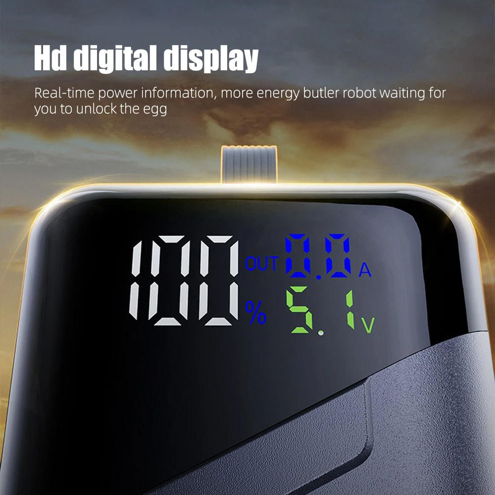 PD100W GaN Power Bank 20000 mAh/30000 mAh Build in Line LED ความละเอียดสูงหน้าจอ UFCS โทรศัพท์แล็ปท็อปโทรศัพท์แบบพกพา Fast CHARGING