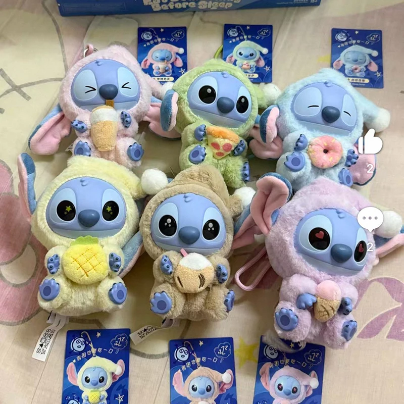

Genuine Disney Stitch "Must Eat Even When Tired" Series Blind Box Vinyl Plush Figurine Stitch Doll Mystery Box Collector's Toy