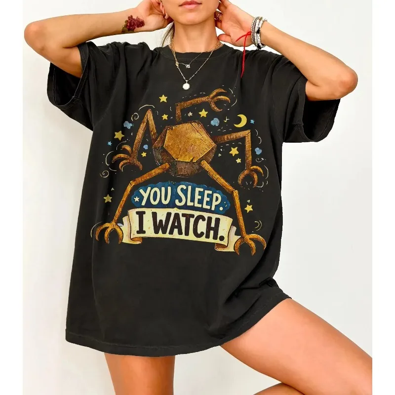 Project Hail Mary, Rocky, You Sleep I Watch Summer Men's and Women's Loose Breathable Comfortable T-shirt Top