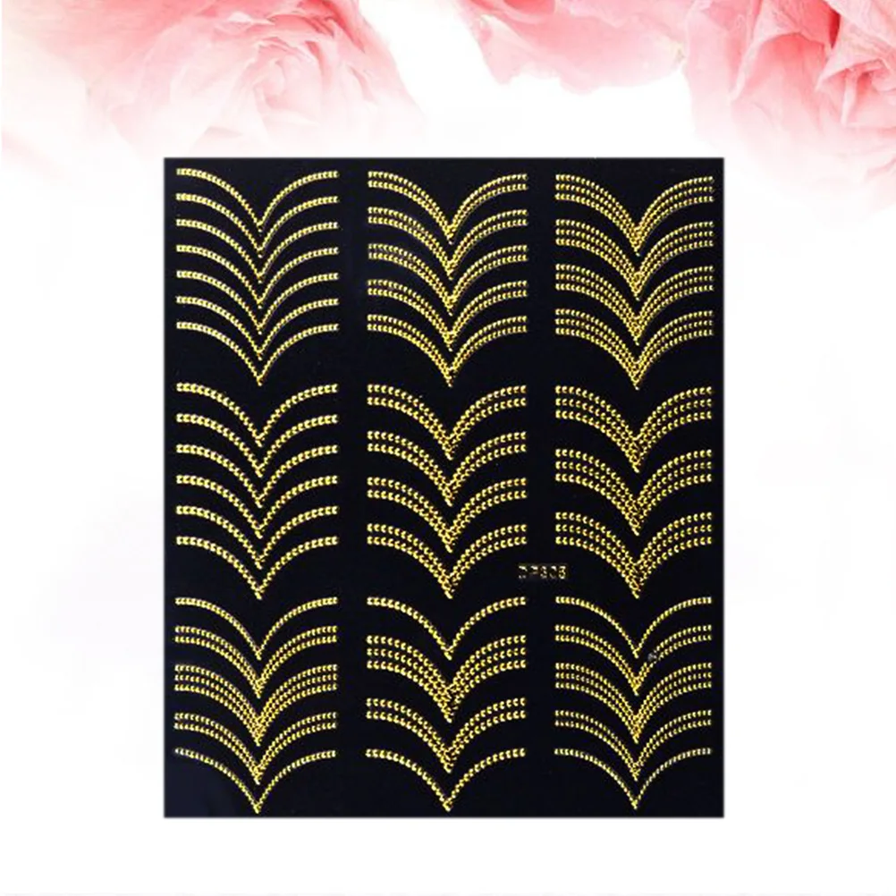 42pcs Metal Nail Stickers UV Lamp Semi Cured Art Women Manicure Creative Fashion Easy Apply Home Salon Nail Art Sticker