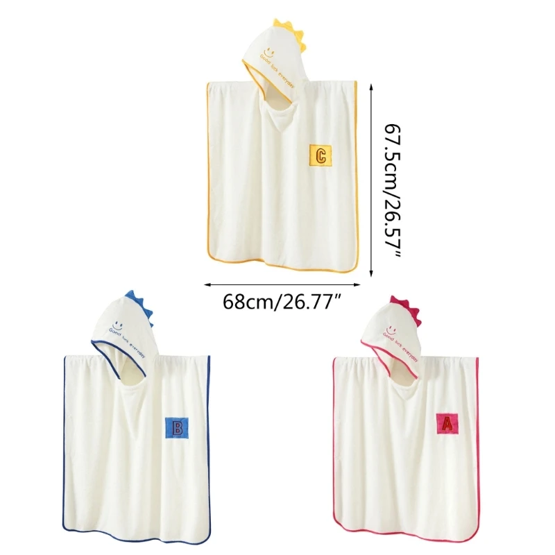 Hooded Towel for Kids Baby Bath Towel Cape Coral Fleece Cloak Bath Robe for Kiddie Comfortable Skin Friendly Body Towel