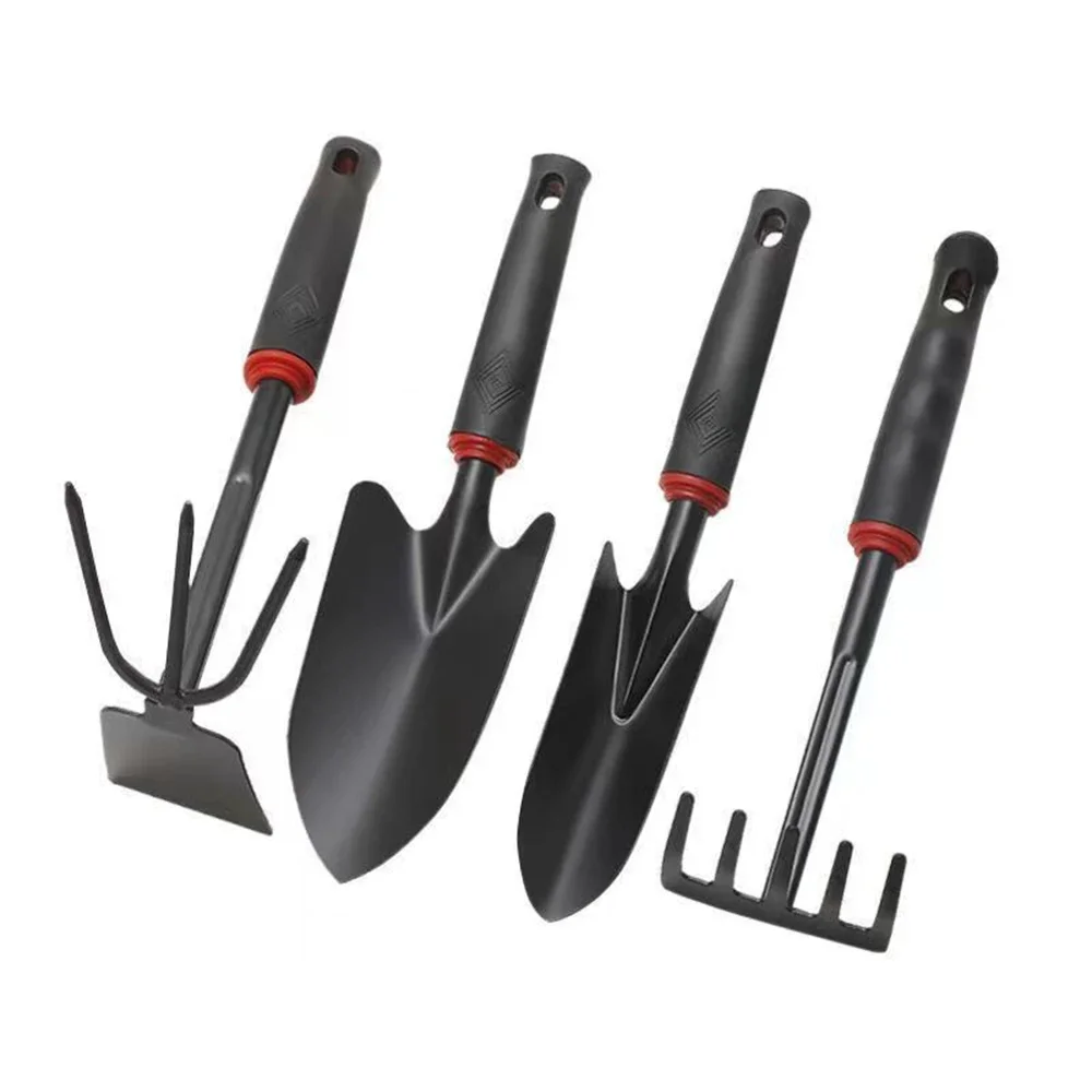 Rake, Hoe, Trowel, Small Tool Set of 4 Gardening Gifts Gardening Shovel, Gardening Vegetable Planting Tools
