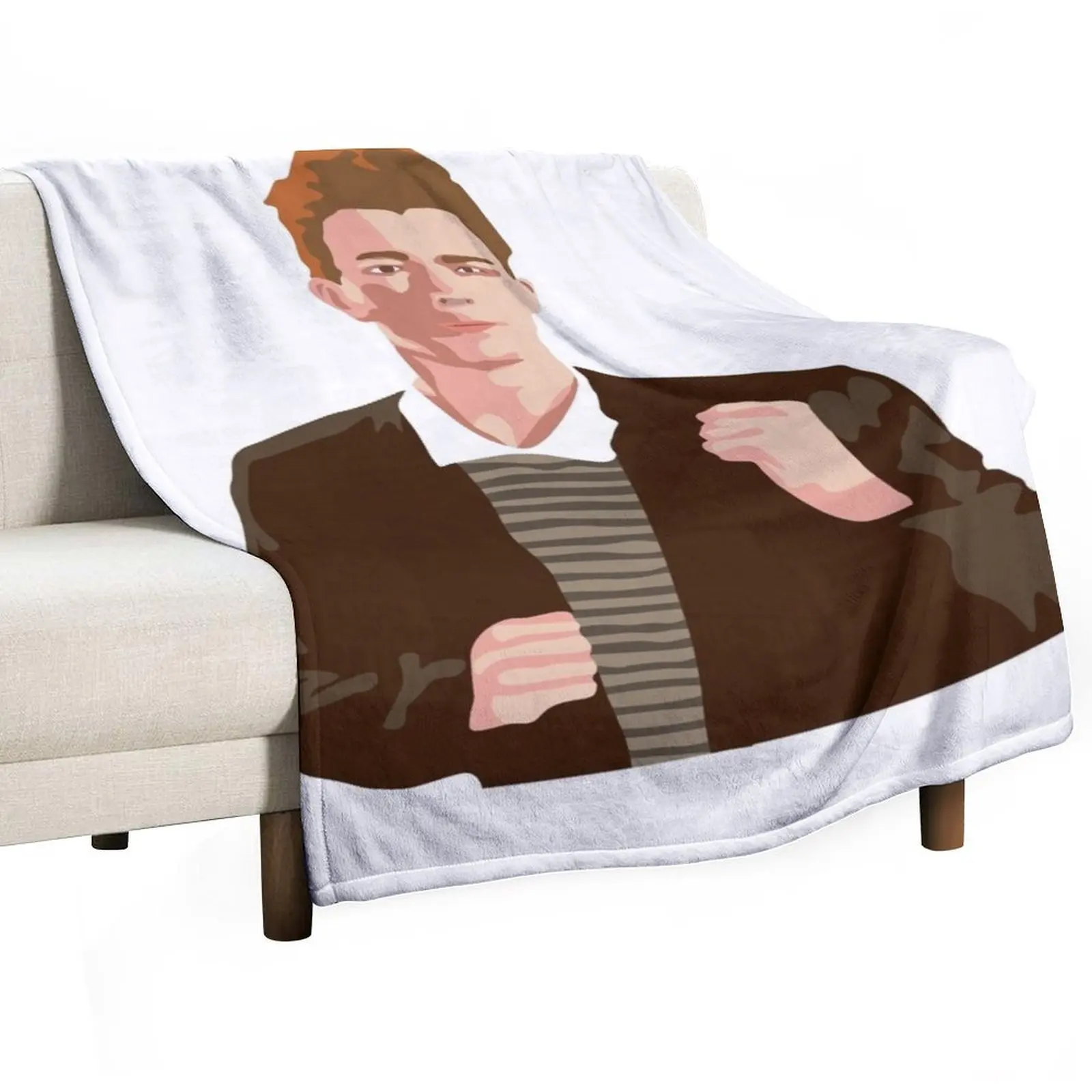 

Rick Roll Throw Blanket Travel Polar Softest Custom Blankets