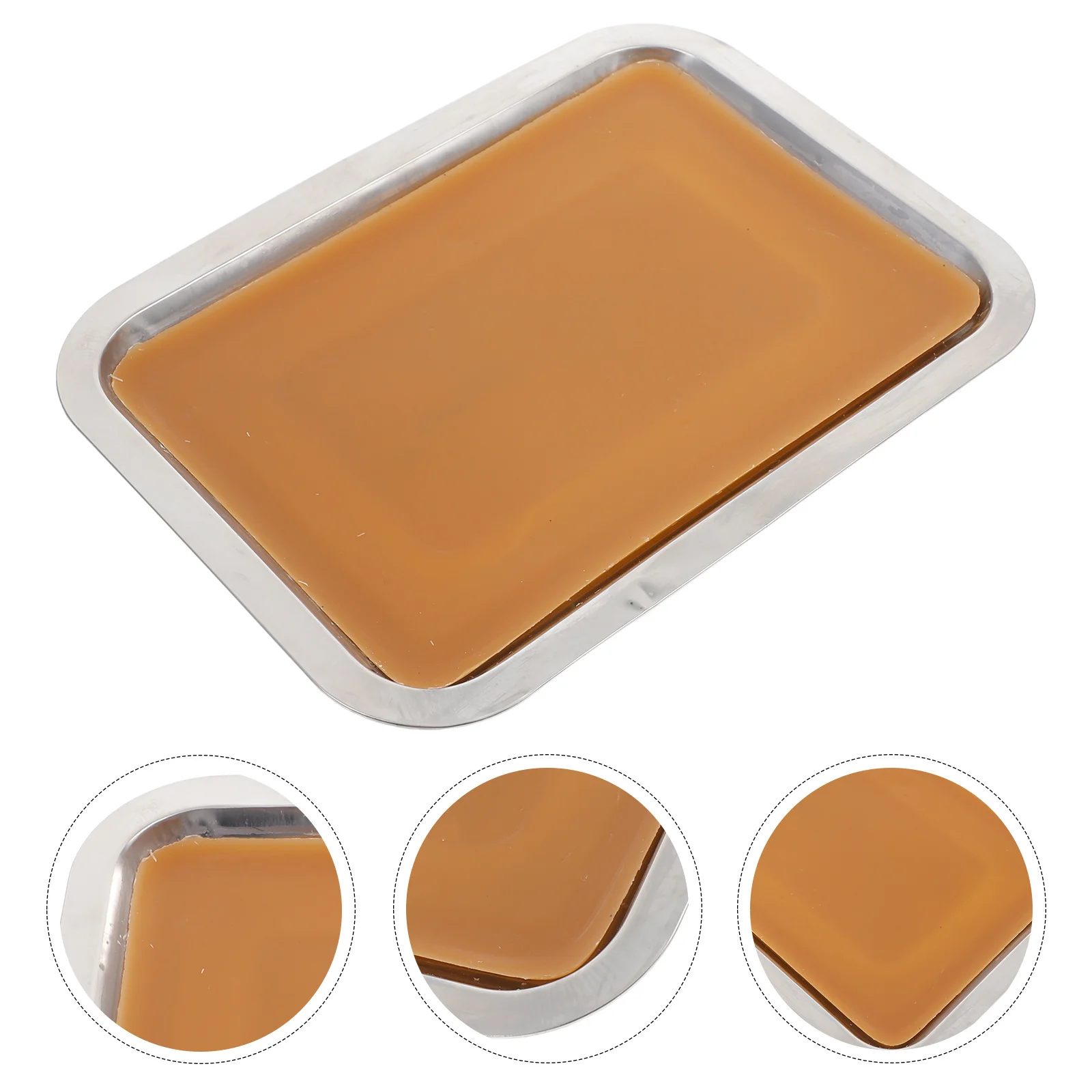 صينية تشريح الشمع 18 × 25 سم طبقة معدات المختبرات البيولوجية أداة الفصول الدراسية الصغيرة من الشمع الأبيض #5