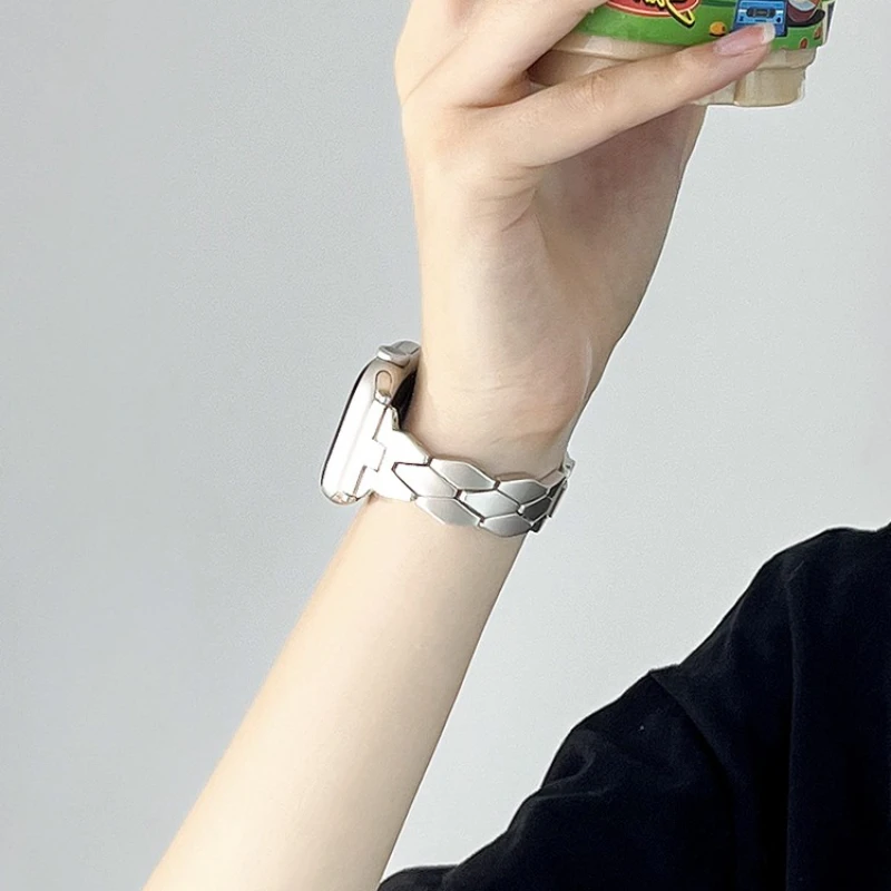 جديد النجوم النساء سوار ل سوار ساعة يد آبل Ultra2 49 مللي متر 38 40 44 42 46 41 45 مللي متر حزام معدني لسلسلة IWatch 10 9 8 7 6 5