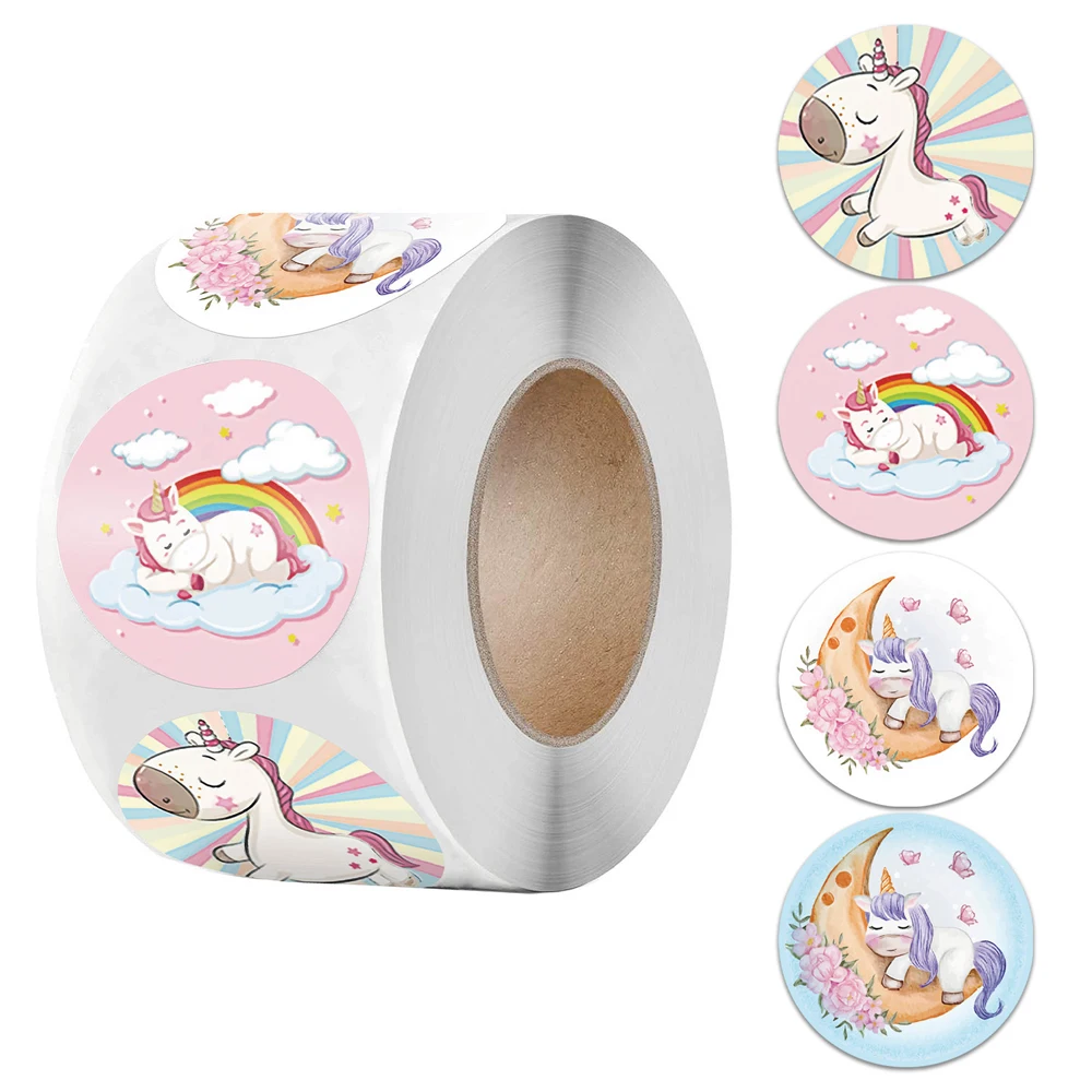 50-500pcs Encouragement Reward Stickers Unicorn Mermaid For Kids School Kindergarten Teachers Children Scrapbooking Game Toy  