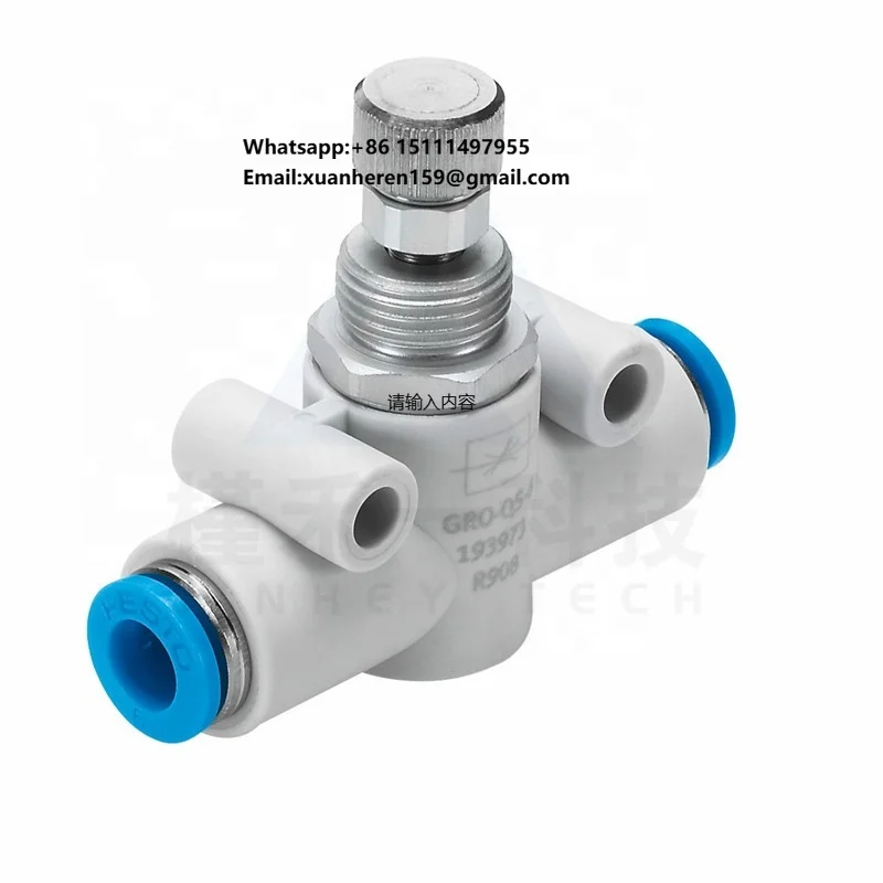 New Festo Solenoid Valve GRO-QS-6 193973 Throttle Valve in Stock