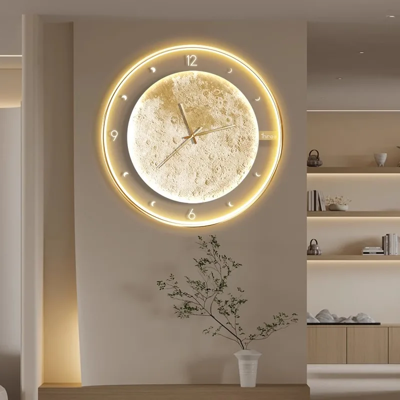 

Restaurant Design LED Mute Clock Mural Corridor Entrance Decorative Wall Clock Watch Bedroom Clocks Wall Home Decor Quartz Clock