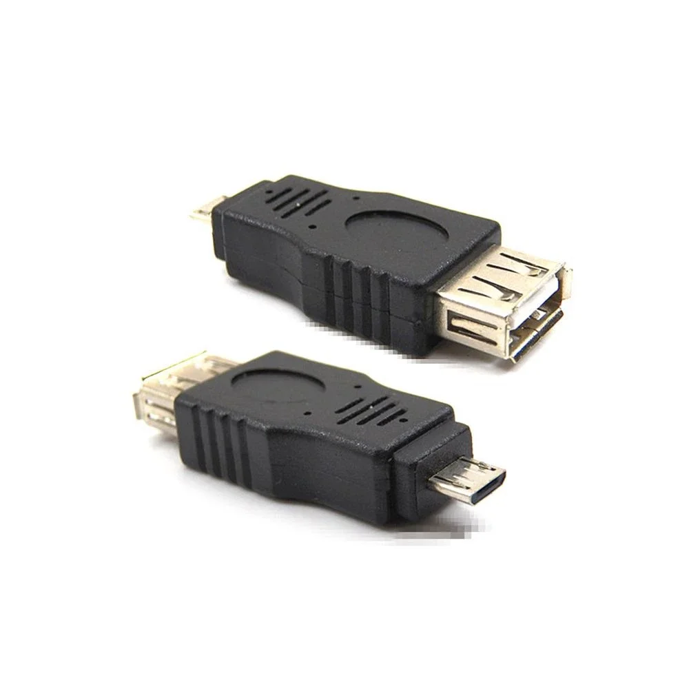 USB 2.0 ONE jack To Micro USB B 5 pin plug OTG host adapter converter plug black HY1292