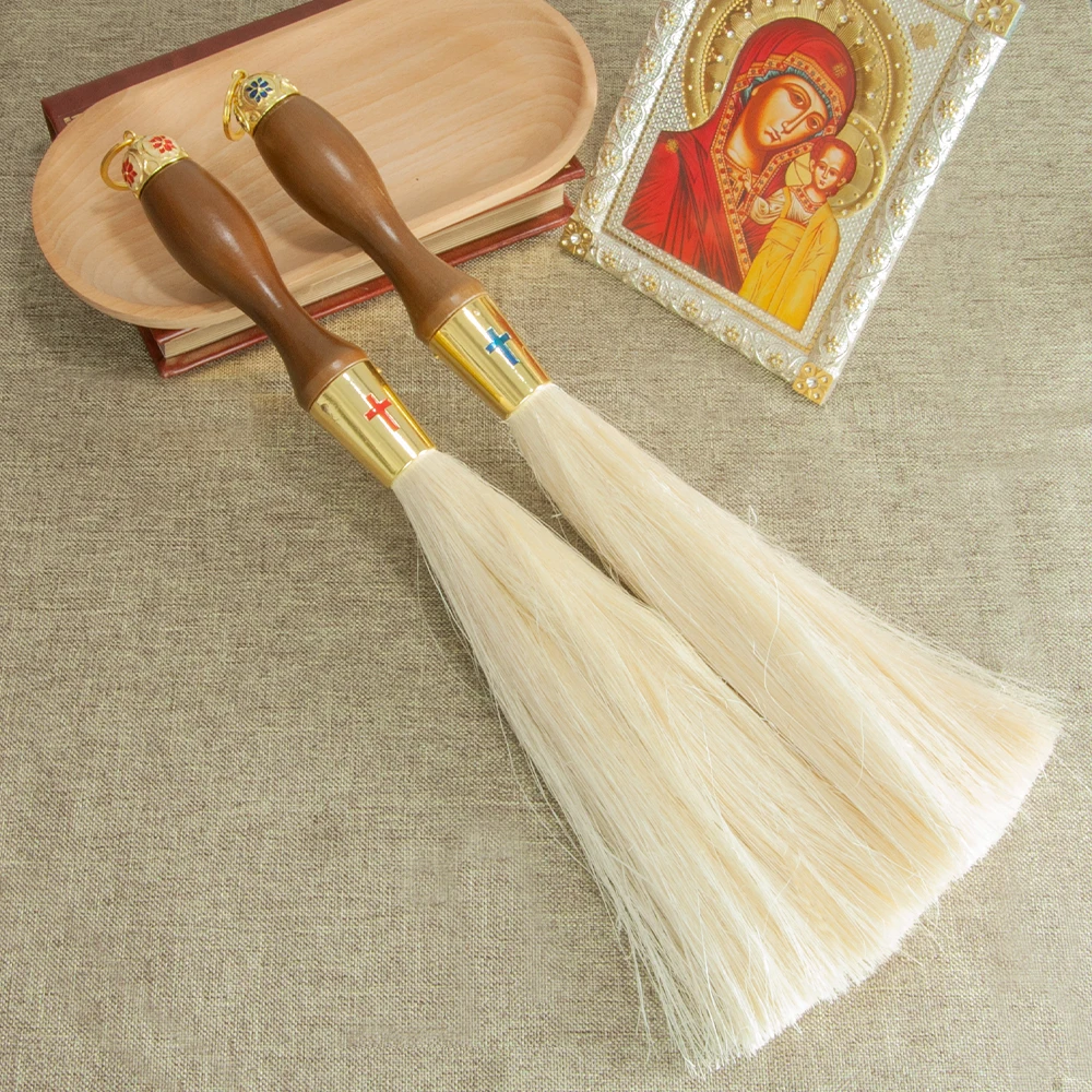 HT Church Product Mass Baptism Religion Ritual Accessory Liturgy Bishop Pastor Sprinkler Кропило деревянное 