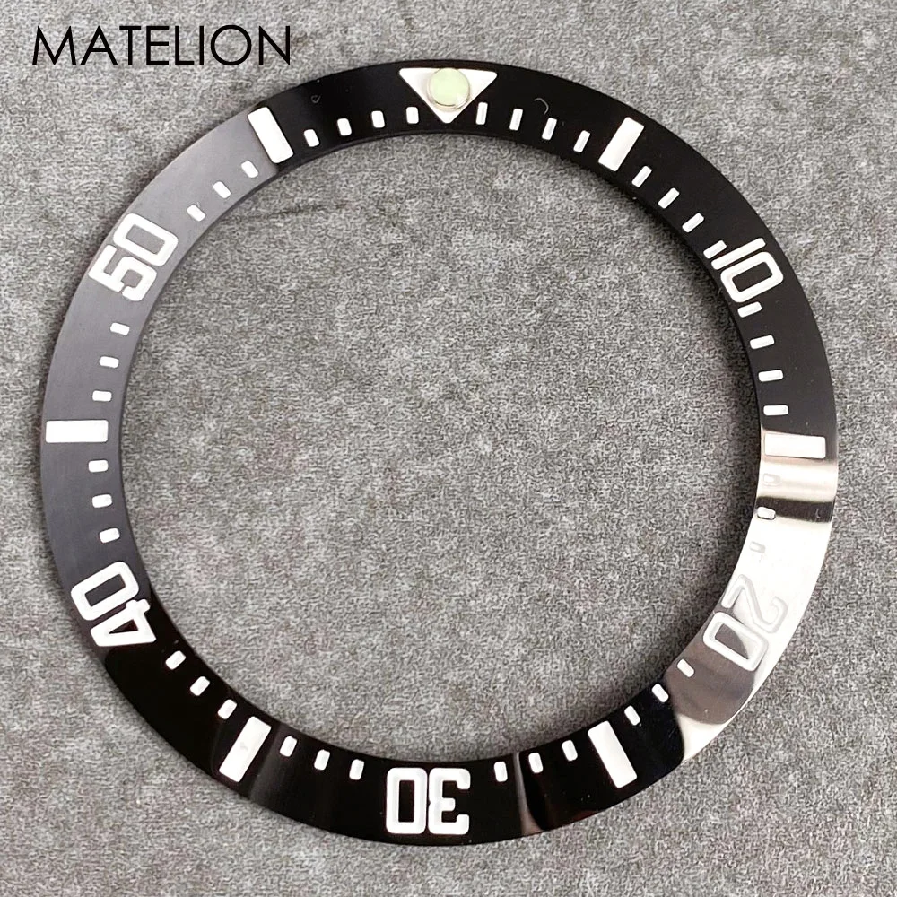 Diver GMT Watch Bezel Insert Sloped Watch Ring Ceramic Aluminum for Submarine Seamaster Yacht Style 39.8mm/31.6mm Black Blue Red