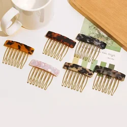 7 Teeth Small Insert Comb Clip Acetic Acid Women Hair Styling Hairpins Women Girls Headwear Jewelry Bangs Broken Hair Comb Clip