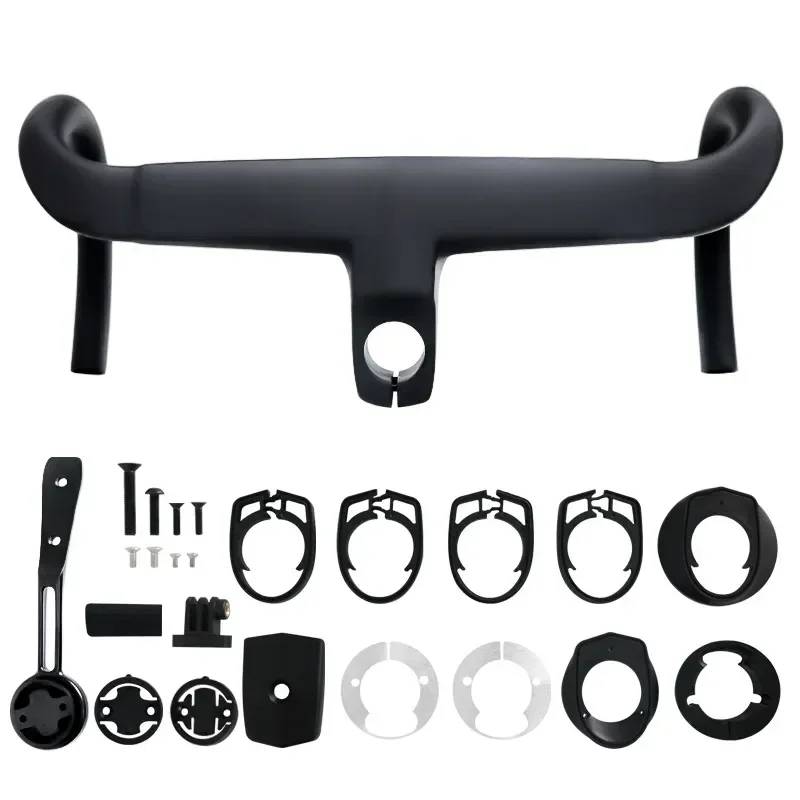 New Full Carbon Fiber Integrated Drop Bar Aero Design Full Internal Routing Integrated Molding Ultralight Road Bike Handlebar