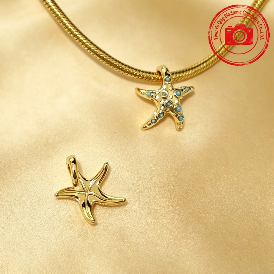 Neue goldene Tieranhänger DIY Schmuckgeschenke Glühwürmchen Biene Schmetterling Meeresschildkröte Seepferdchen Haustier Katze Löwe Perlen passend für Original-Armbänder