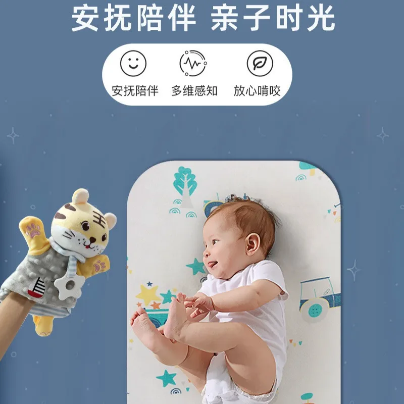 Baby Comforter Entrance Sleep Doll Baby Early Education Comfort Doll Cartoon Soft Skin Not Fading Colorful Label Soothing Doll