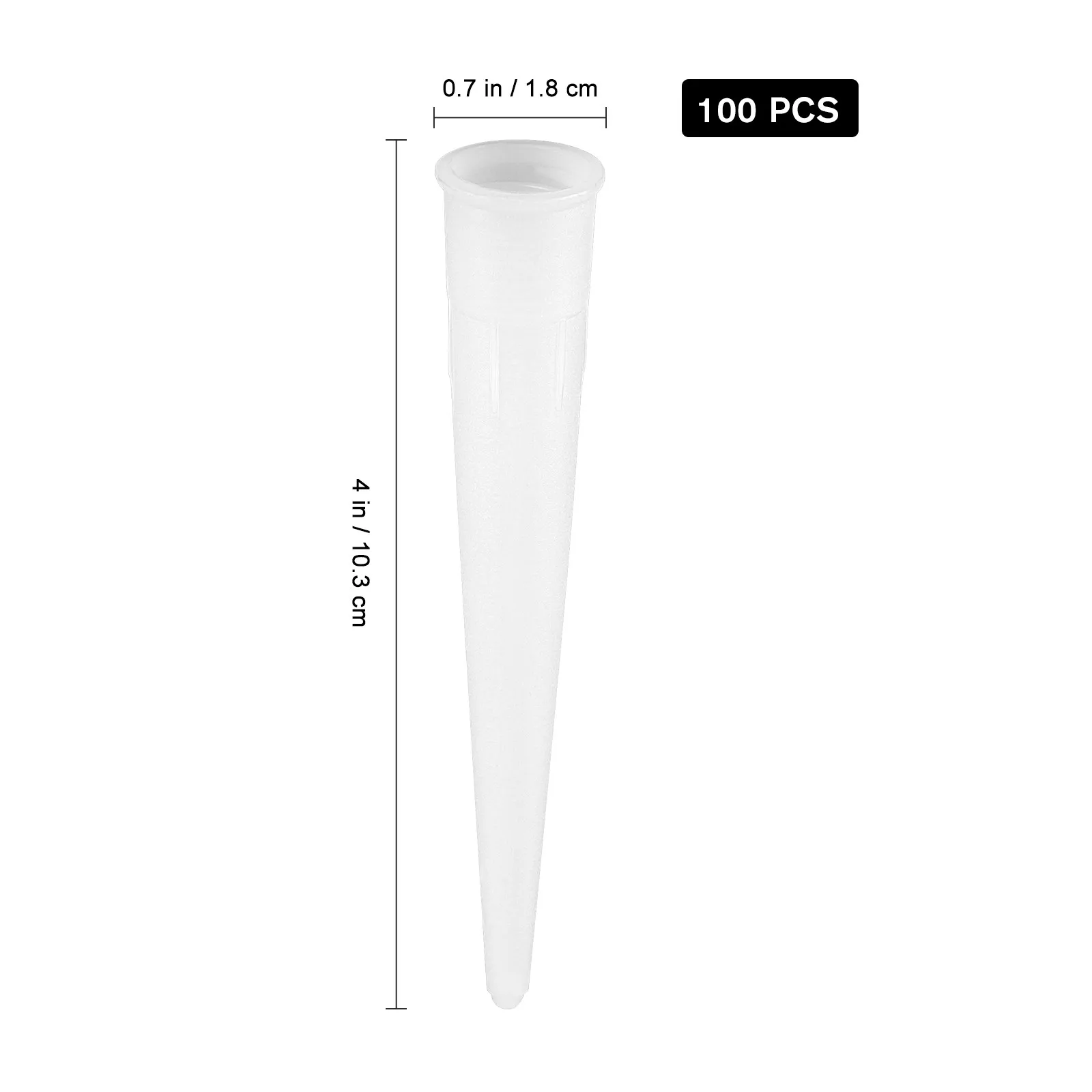 100Pcs Plastic Caulk Nozzles Caulking Tips Standard Size Threaded Screwing Nozzle for Caulk Tube Extension Tool