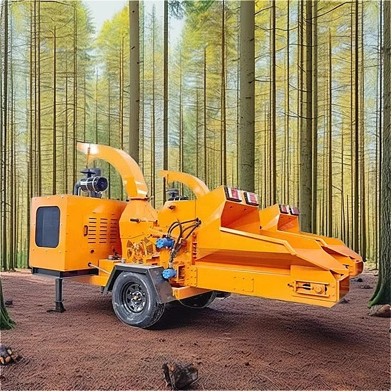 Foldable Mobile Wood Shredder Drum Chipper Space Saving Customized Folding Structure for Convenient Storage and Transportation