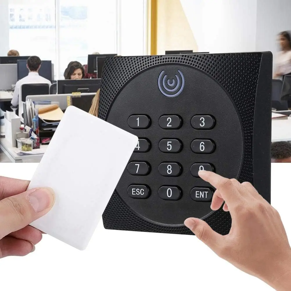KR602E 125KHz RFID Reader Wiegand 26/34 EM4100 TK4100 IP65 Waterproof Backlit Keypad Outdoor Door Access Control Slave System