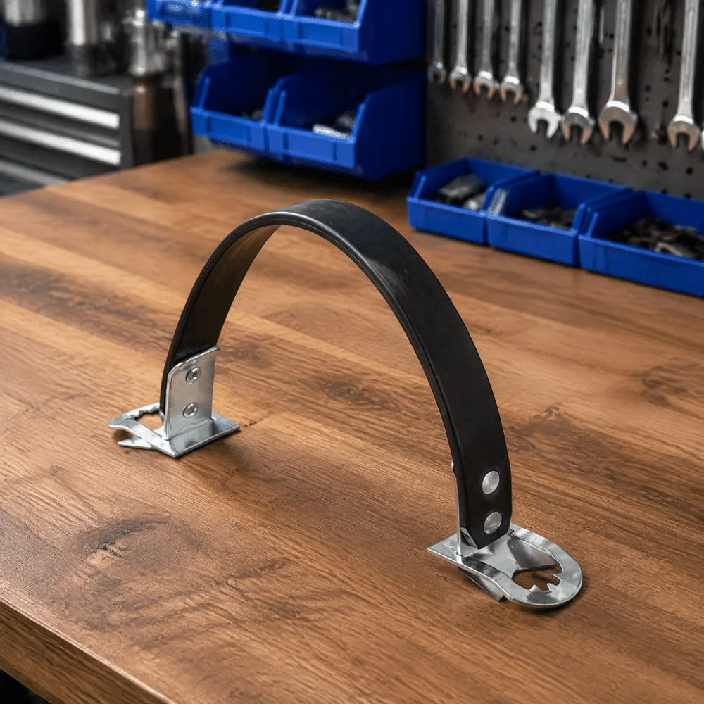 14-Inch Length Battery Carrier Strap Metal Side Lift Transport Pull Strap Battery Lifting Handle Heavy Duty Battery Strap