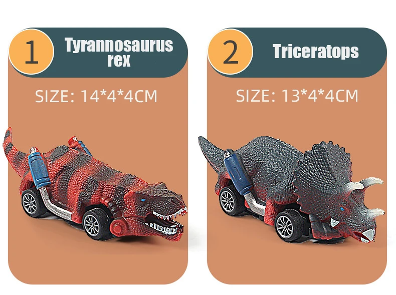 ديناصور التراجع سيارة البلاستيك نموذج الديناصور ريكس الملونة الأطفال الجمود لعب هدايا عيد ميلاد سهلة اللعب