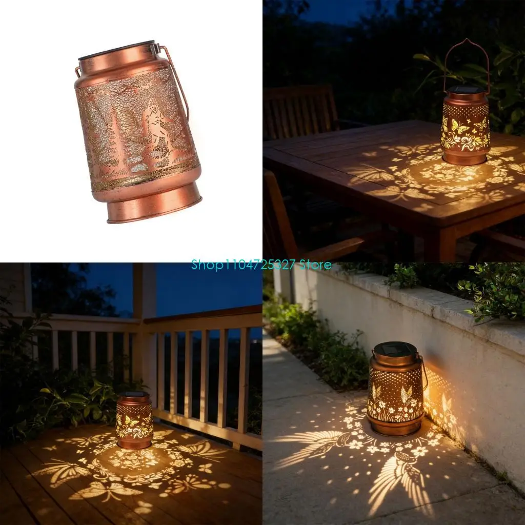 D8KF Traditional Metal Operated Lantern With 400mAh Battery Weatherproof Outdoor Lighting Excellent For Mother Day Surprise