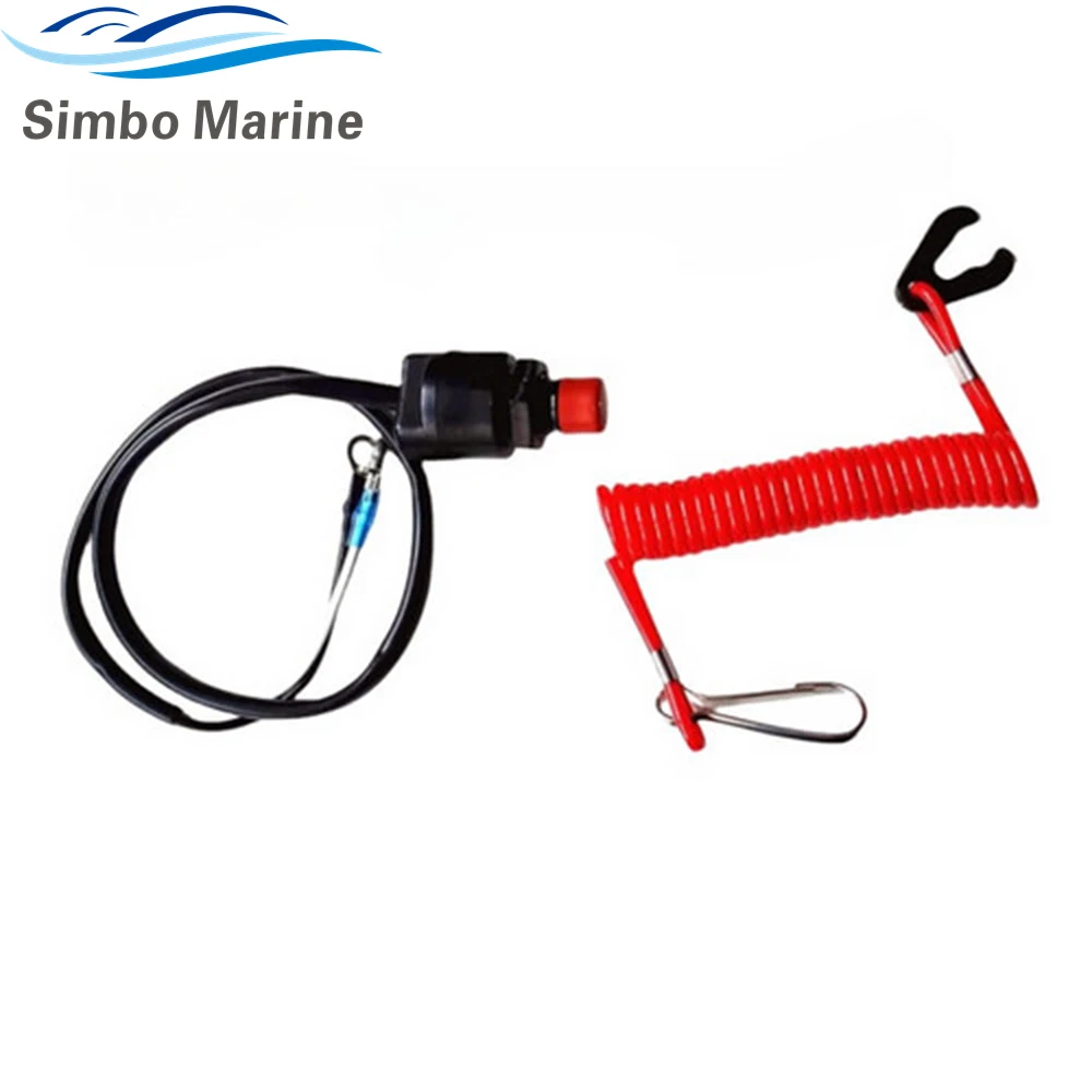 6E9-82575 Engine Stop Switch Assy And Kill Stop Switch & Safety Lanyard For Yamaha 2 Stroke Outboard Motor 689-82575-02