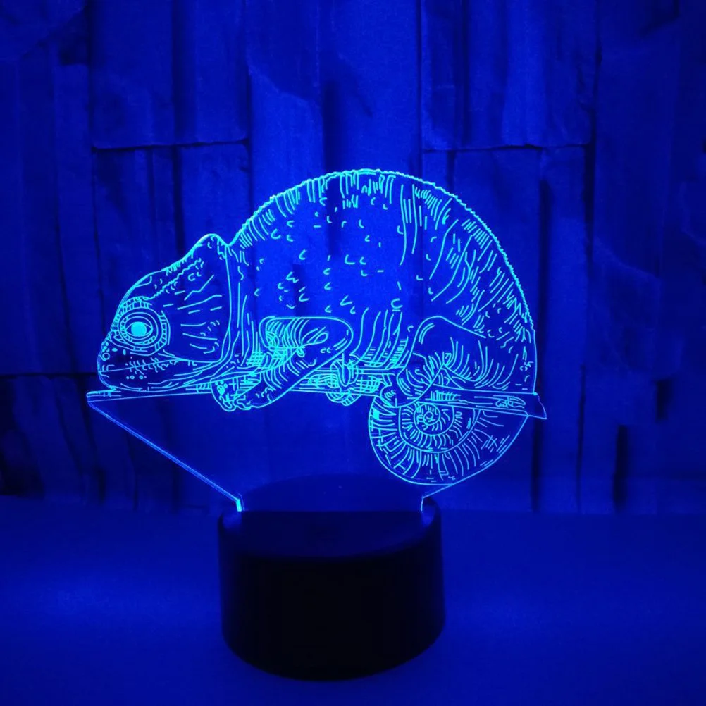 3D ضوء الليل LED 7 ألوان قاعدة سوداء اللمس التبديل مصباح للزينة غرفة نوم حزب مهرجان الزفاف ضوء الليل الصغيرة #5