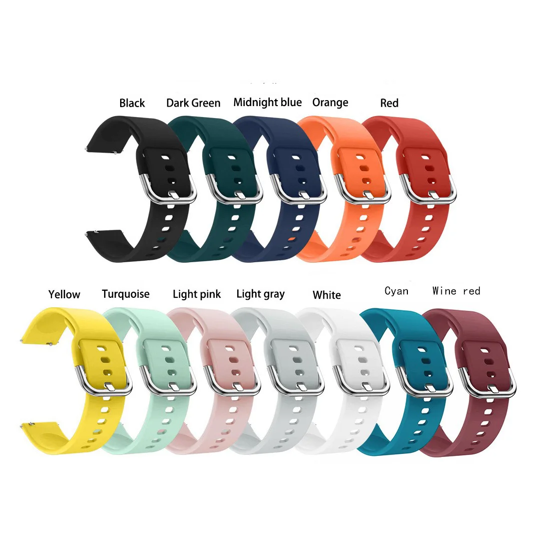 Silicone Band 20mm 22mm For Haylou Solar Plus RT3 Sport Quick Release Bracelet For Haylou RS4 Plus/GST Lite/RS3/GS/LS05S Strap