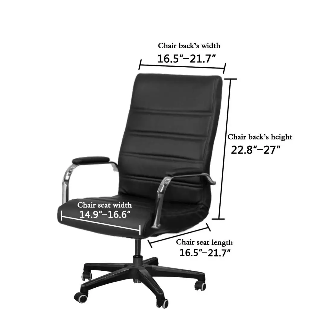 Durable Stretch Waterproof Office Cover, High Back Computer Slipcovers, for