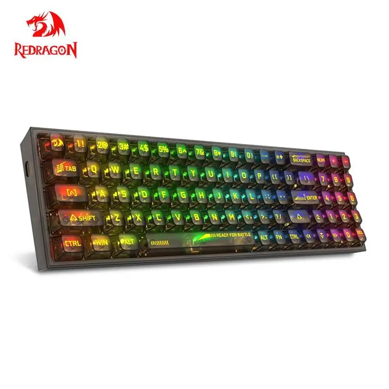 

REDRAGON TS78 RGB USB Mechanical Gaming Keyboard Support Bluetooth wireless 2.4G 3 mode Gamer 78 Keys for Computer PC Laptop