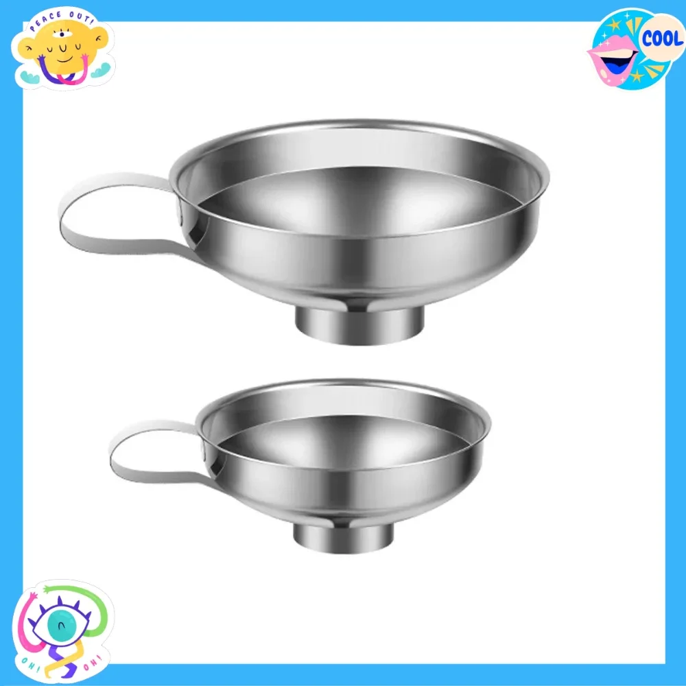 Stainless Steel Wide Mouth Funnel, Kitchen and Household Large Diameter Funnel, Multifunctional Jam Canning Funnel