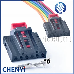 6 Pin Female Auto Rear Lamp Plug Wiring Harness Seat Height Adjuster Connector 1S0972706 1S0 972 706