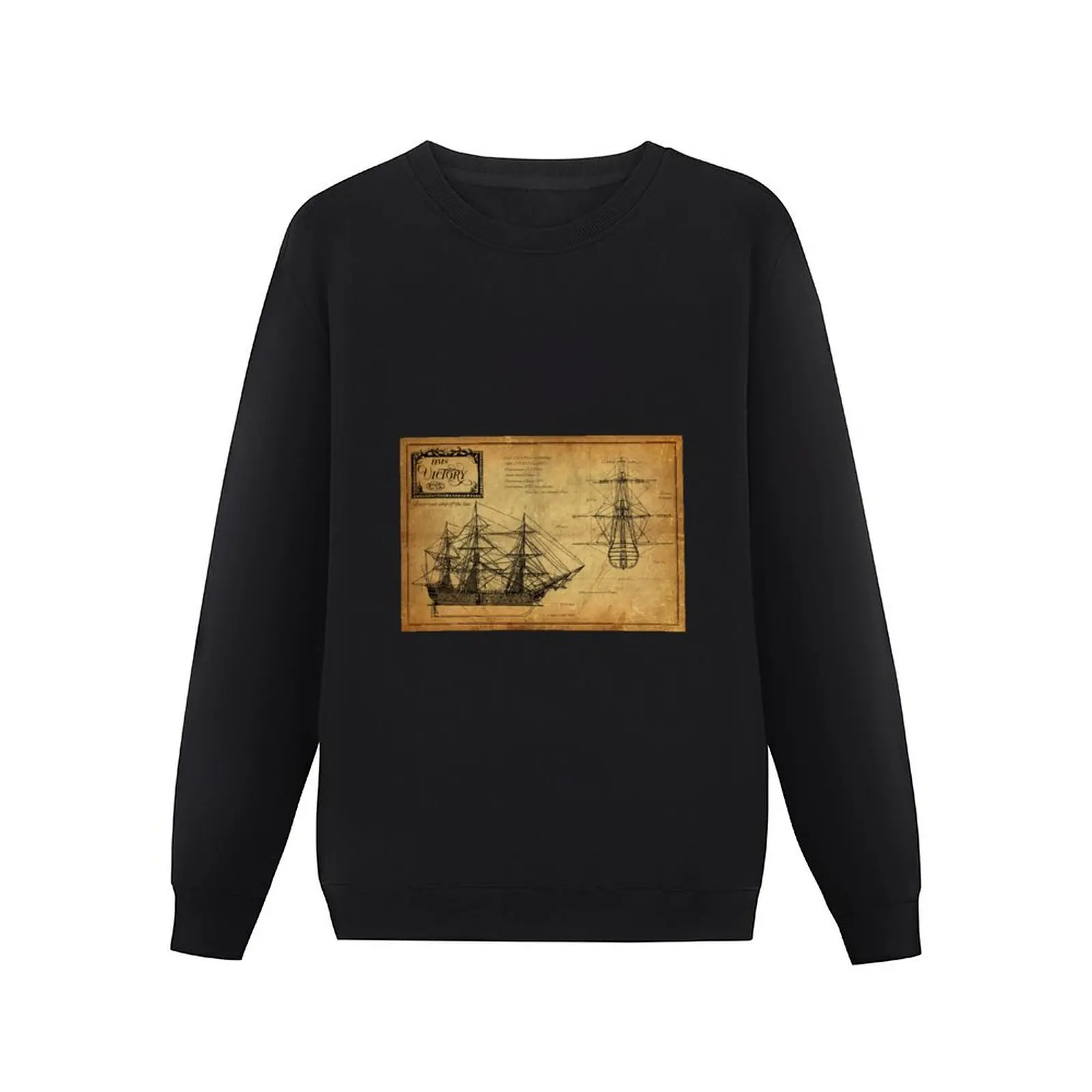 HMS Victory - Building plans Pullover Hoodie men's coat blouse men's winter sweater clothes for men hooded sweatshirt