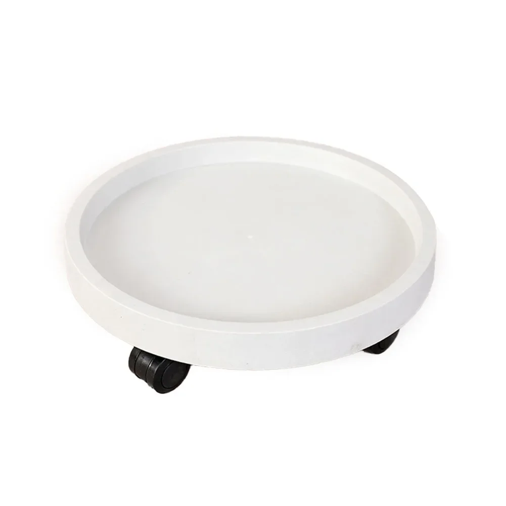 Flower Pot Base Rolling Tray Large Size 400mm Protects Floors Supports 50 Lbs Drainage Feature For Heavy Items