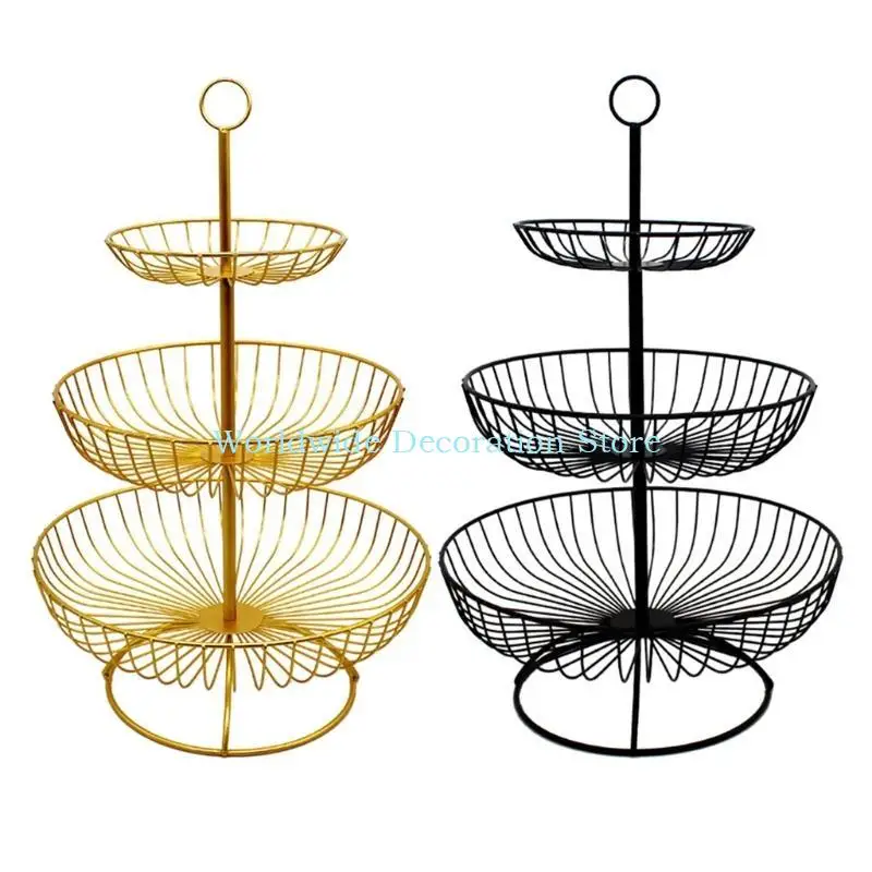 Q39B 3 طبقة سلة الفاكهة كونترتوب للمطبخ تصميم الخضار الخضار با