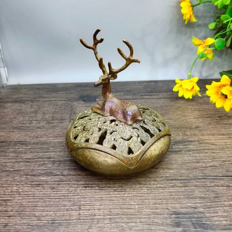 Jie Shanyuan for Home Use, Indoor Sandalwood Burner, Copper Coil Incense Ceramic Ornament