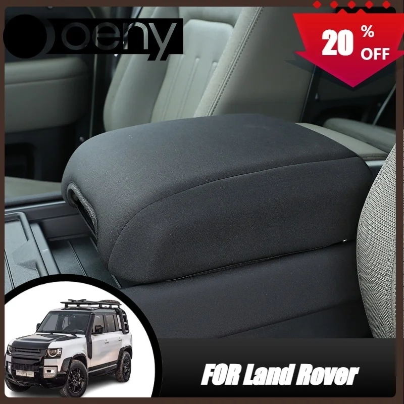 

Fit For Black Cotton Land Rover Defender 110 2020 2021 2022 2023 2024 Car Seat Armrest Center Console Box Cover Car Accessories