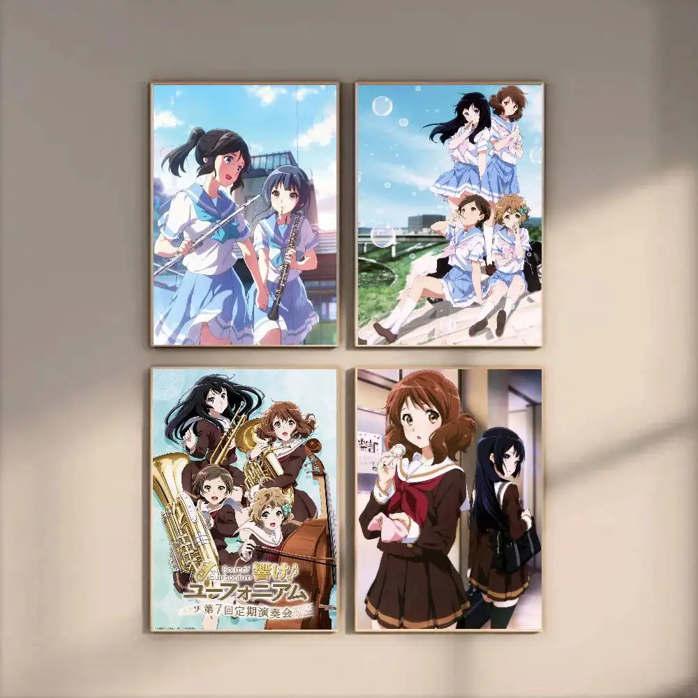 Anime S-Sound E-Euphonium Poster Art Sticky Wall Waterproof Home Living Room Bedroom Bar Aesthetic Decoration
