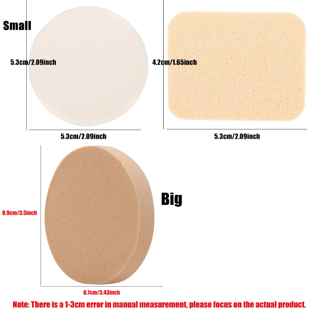 Applicateur de maquillage bouffant de poudre, outil de beauté, bouffée de poudre pour le visage, tampon éponge cosmétique, mélangeur de poudre pour sec et humide, 10 pièces