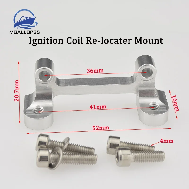 1pc Ignition Coil Re-locater Aluminum Alloy Mount for Zenoah Marine Engine RC Boat Ships