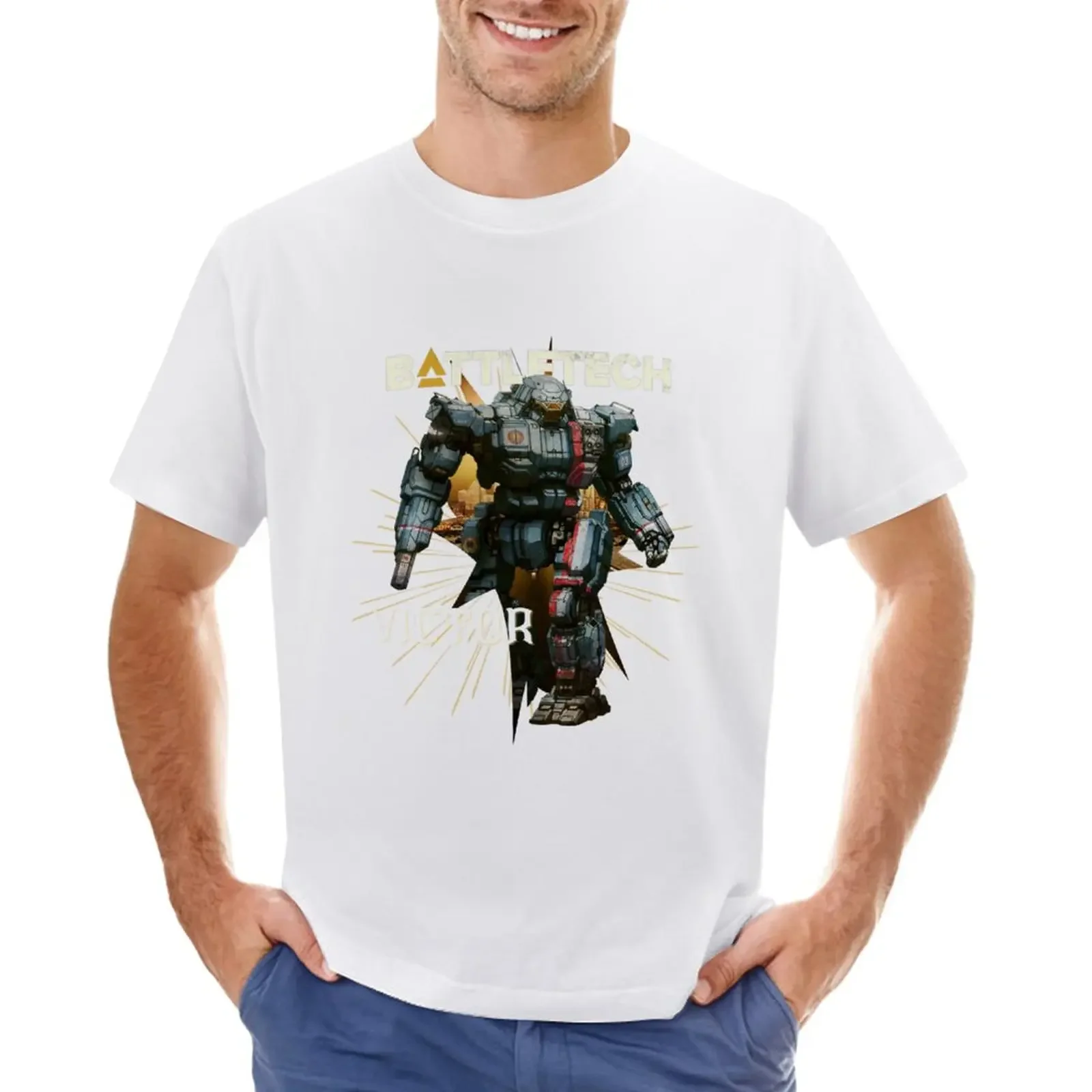 T-Shirt anime Tee tops cotton t shirts for men pack Mechwarrior Battletech MWO All Systems Nominal Popout 3D Design V9 harajuku