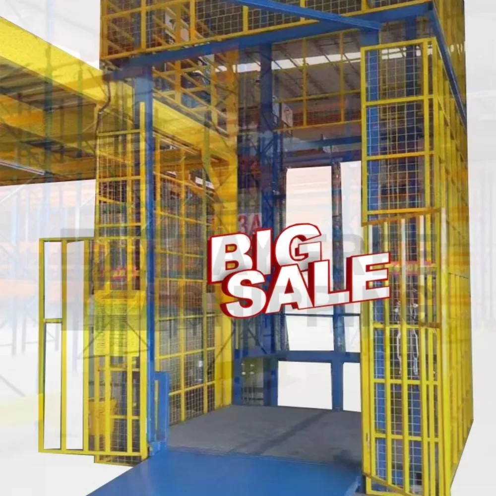 1 ton 2ton 3 ton guide rail warehouse outdoor small freight elevator pri