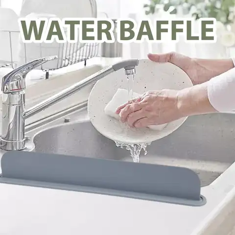 20.47 इंच सिलिकॉन नल मैट सिंक स्पलैश गार्ड बड़े आकार का नल नाली सुखाने वाला पैड काउंटरटॉप प्रोटेक्टर बाथरूम किचन के लिए 10 best sales सिंक स्प्लैश गार्ड - №8