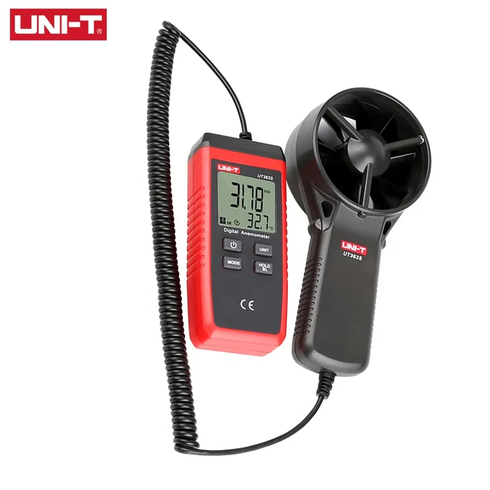 For HVAC Vents Digital Airflow Tester Split Anemometer Detachable Probe Design Backlit LCD Display MAX AVG MIN Modes