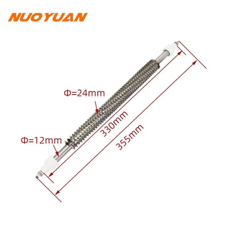 220V Straight Finned Heater Stainless Steel Hot Air Heater Electric Spiral Heating Element for Disinfection Cabinet